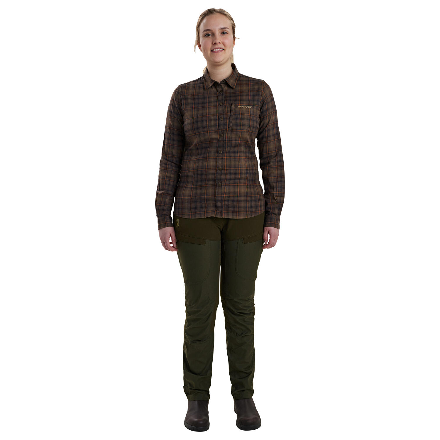 Deerhunter Lady Emery Hemd Damen (Green Check) Größe 40 3/5