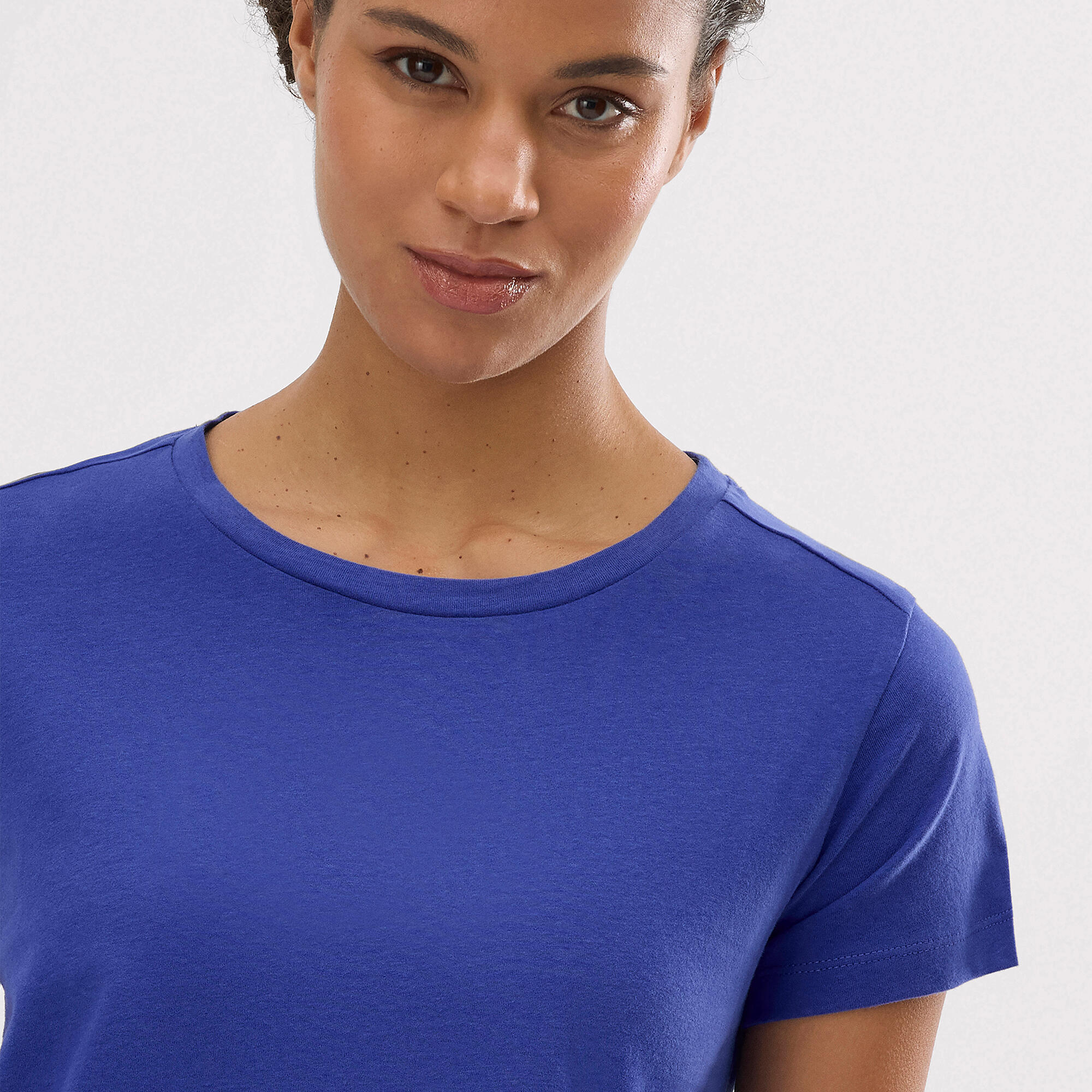 Camiseta algodón básica estilo deportivo azul 3/3