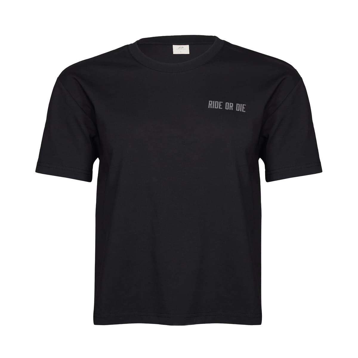 T-shirt vélo femme P-Lucky W Noir 2/3