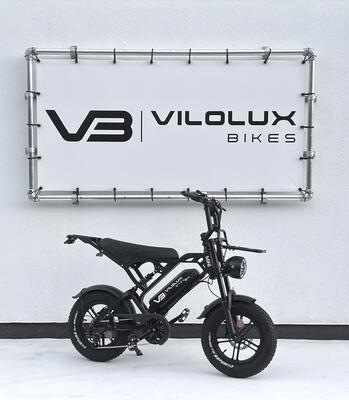 Fatbike v20 mini met voorrek - zwart- rijklaar geleverd