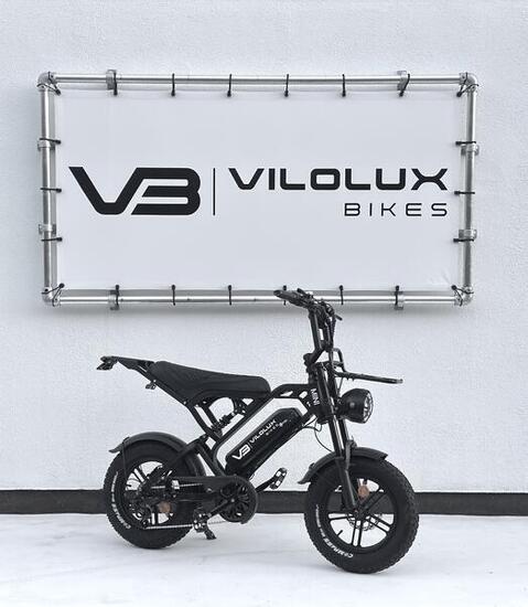 Fatbike V20 MINI met voorrek - Zwart- Rijklaar geleverd