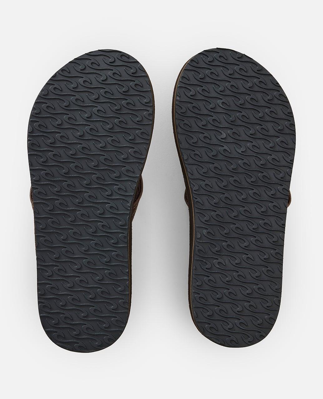 Sandales Unisex Surf Revival cuir Open Toe - Dark Brown 4/5