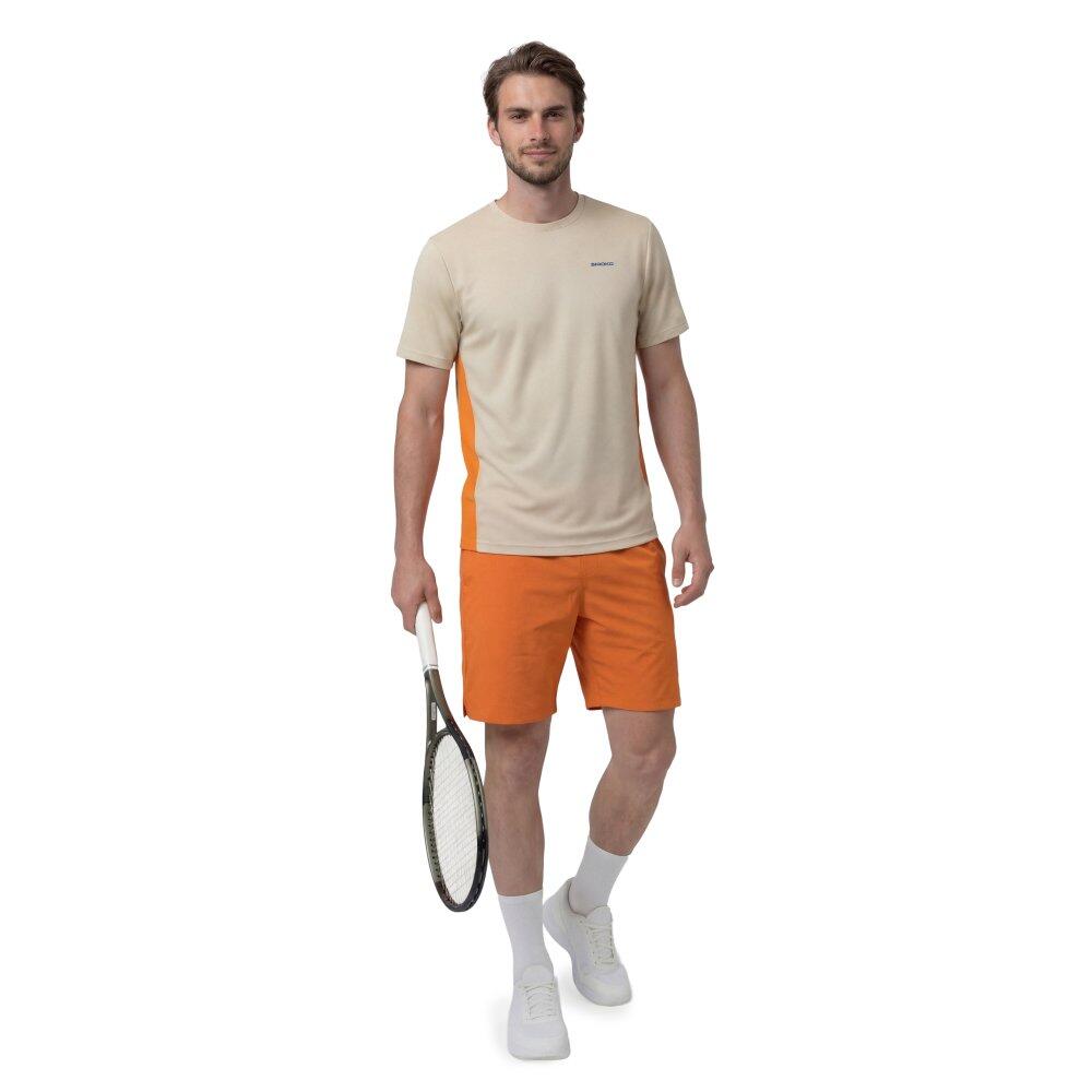 Heren Tennis technisch shirt met korte mouwen Lob Beige Beige 3/6