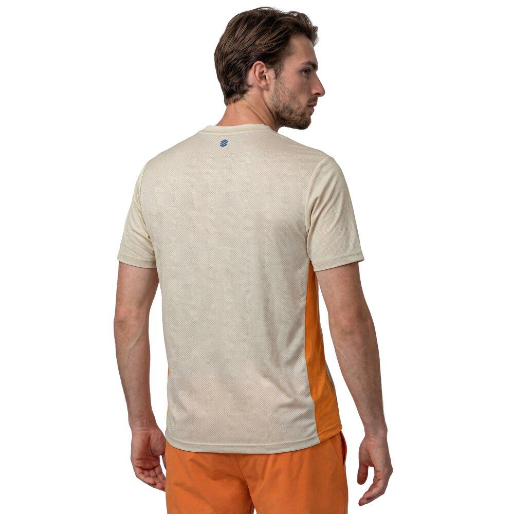 Heren Tennis technisch shirt met korte mouwen Lob Beige Beige 2/6