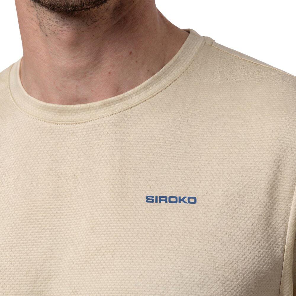 Heren Tennis technisch shirt met korte mouwen Lob Beige Beige 5/6