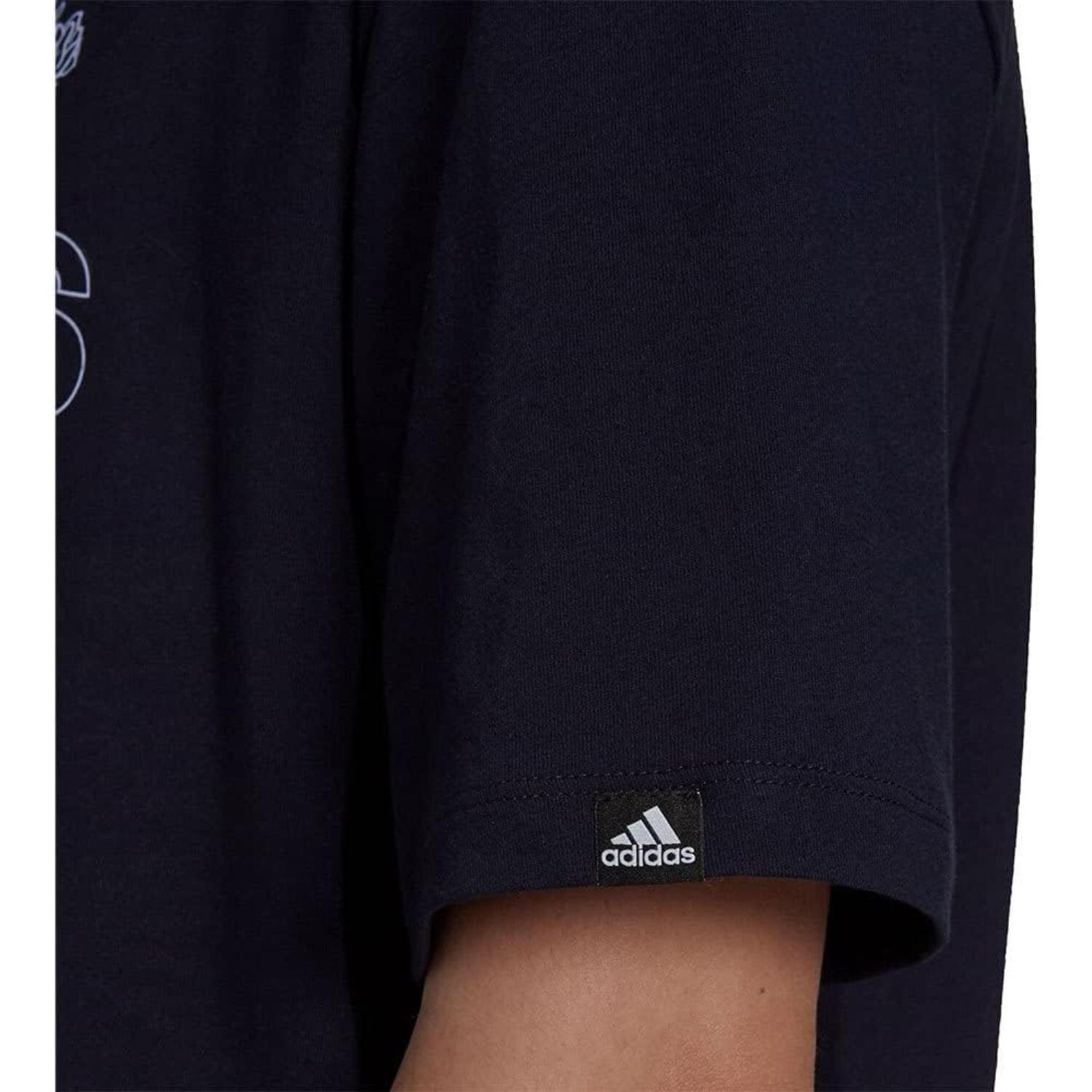 Koszulka damska Adidas Soft Floral bawełniana granatowa t-shirt 4/5
