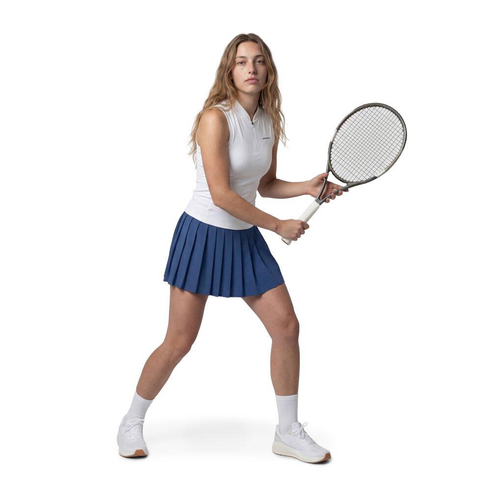 Top de ténis meio fecho mulher Rally-W White Branco 3/6