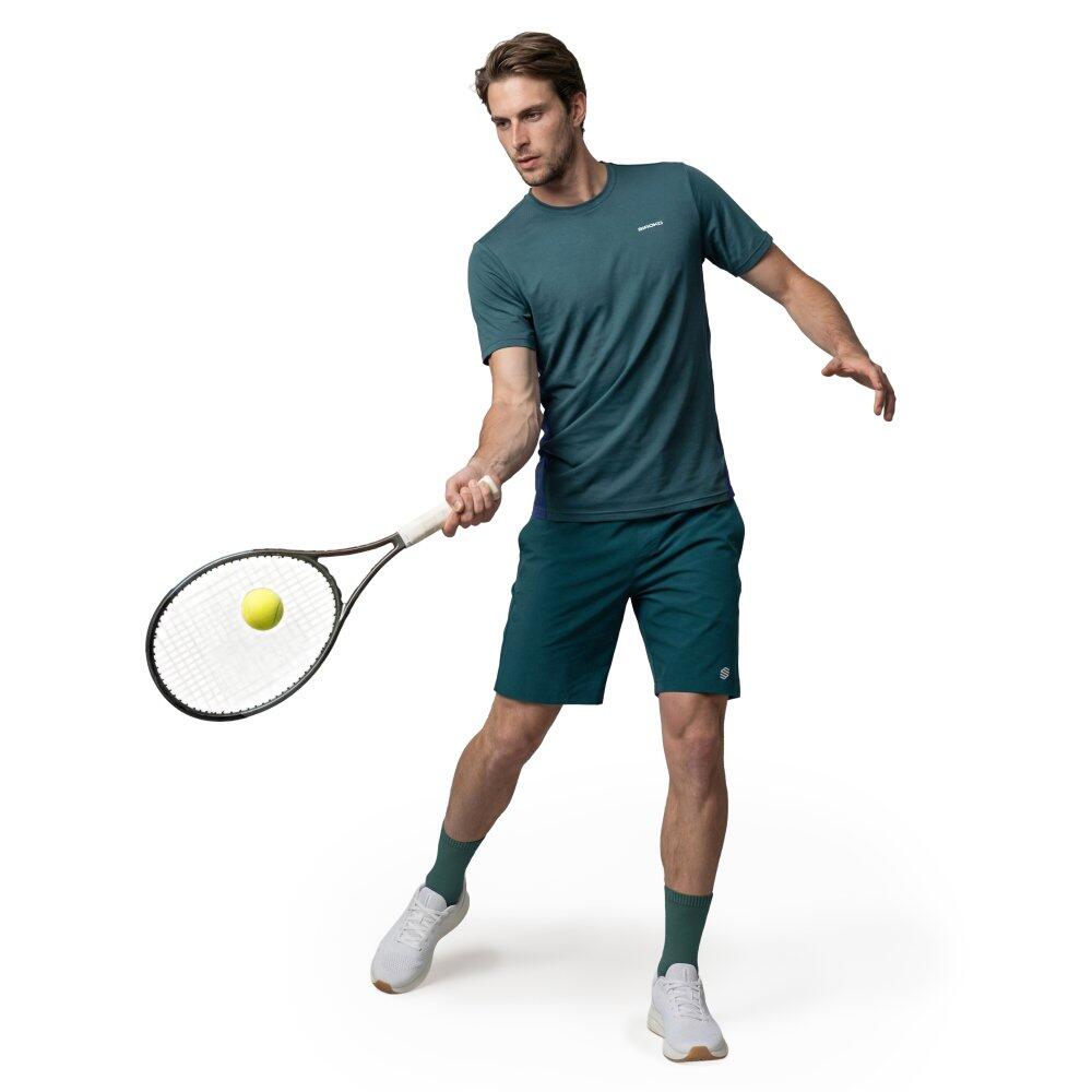 Camiseta técnica manga corta tenis hombre Lob Green Verde 3/6