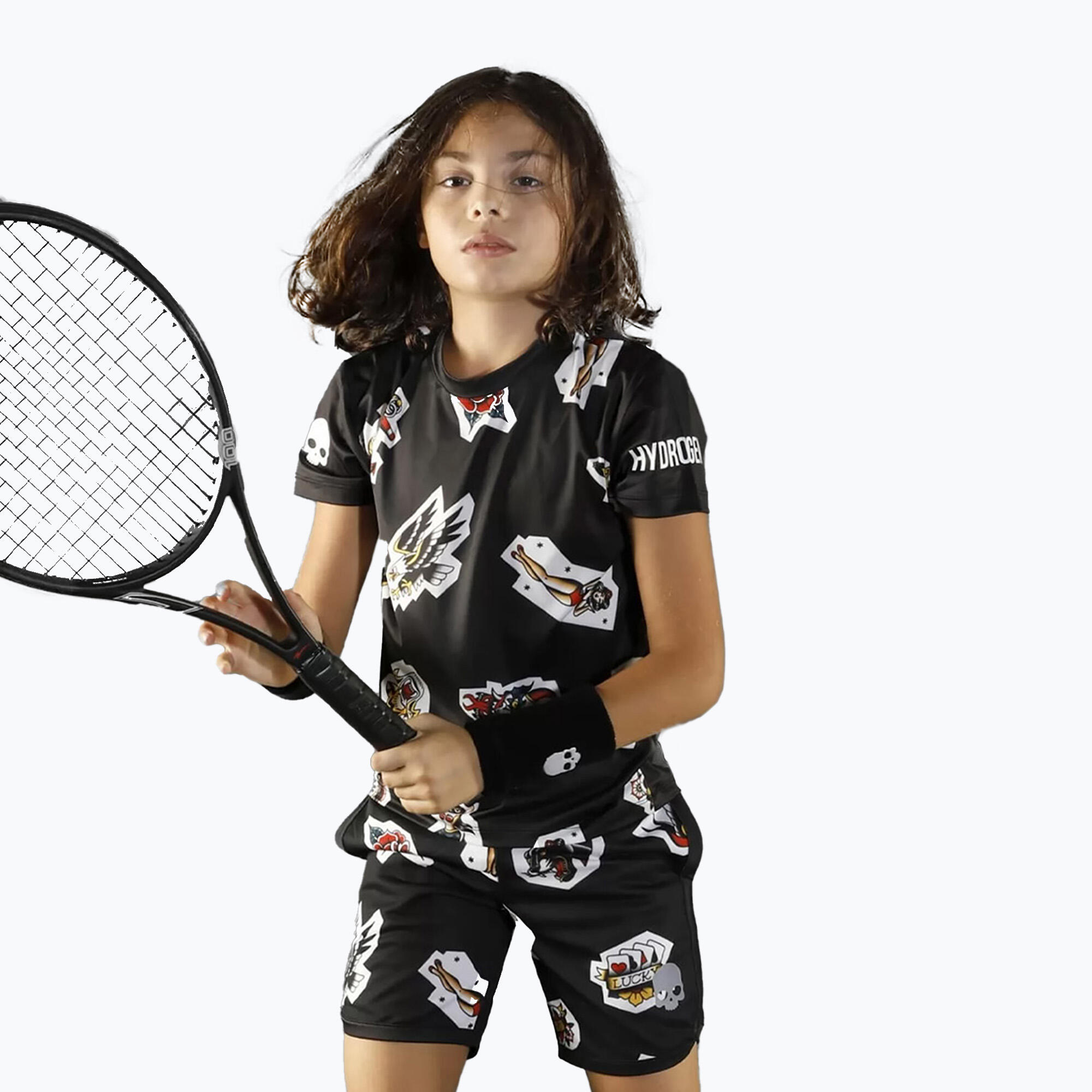 HYDROGEN Tattoo Tech Kinder-Tennisshirt 6/6