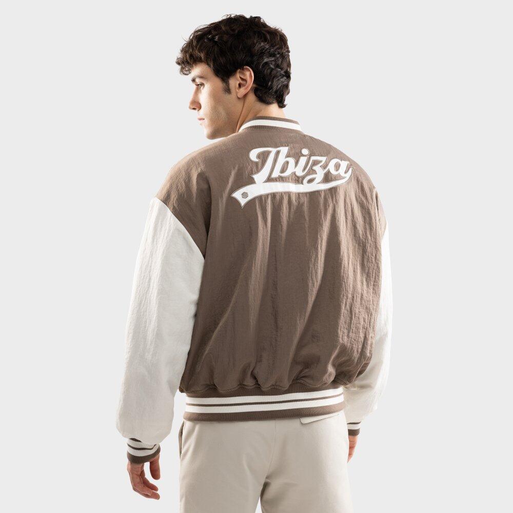Chaqueta universitaria hombre Ibiza lifestyle IBZ Hoop Brown Marrón 6/7