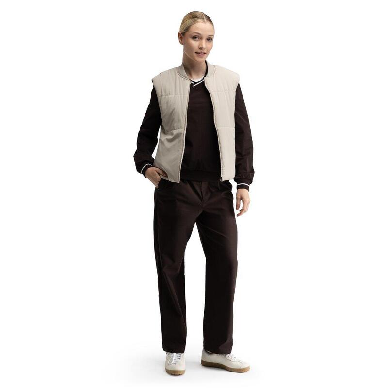 Pulover de cu guler în v pentru femei, model windbreaker Stinger-W Dark Brown M
