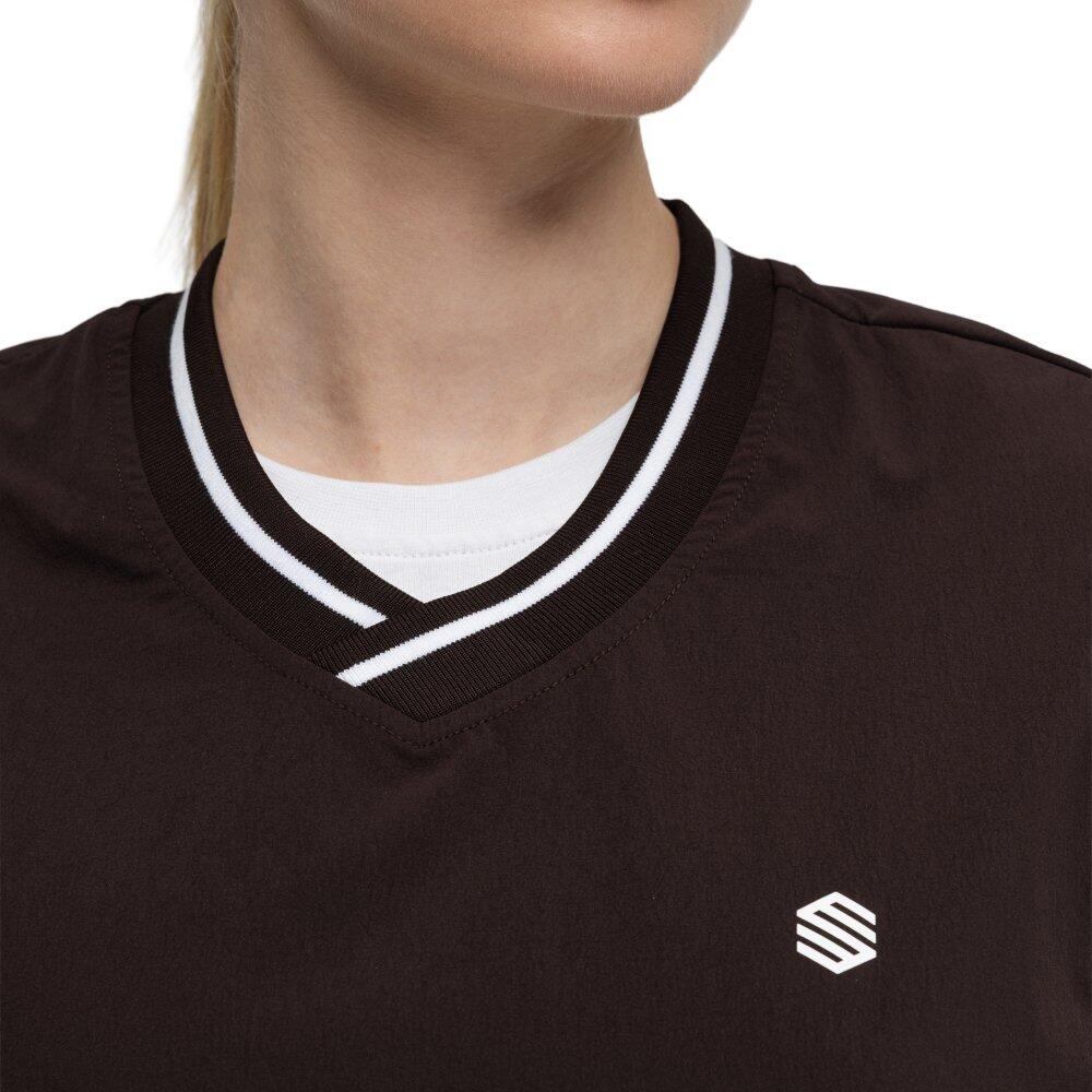 Pullover antivento da golf donna Stinger-W Dark Brown Marrone 4/7