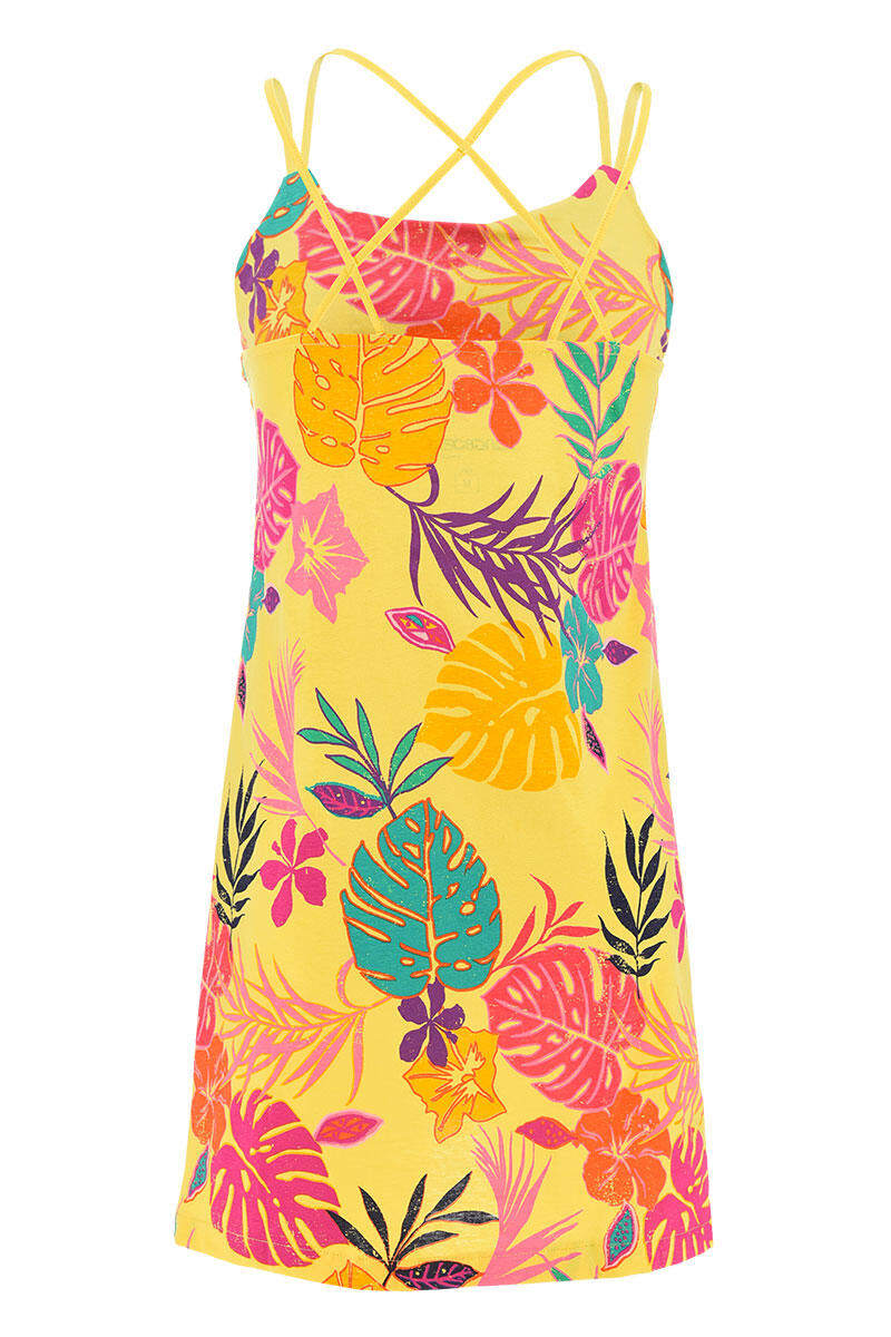 Robe femme jaune 3/4