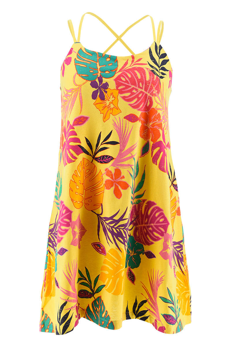 Robe femme jaune 2/4