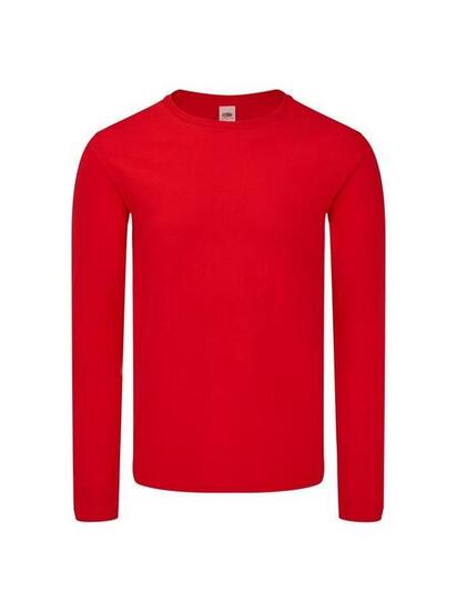 Fruit Of The Loom Iconic 150 T-shirt manches longues col V, slim, coton
