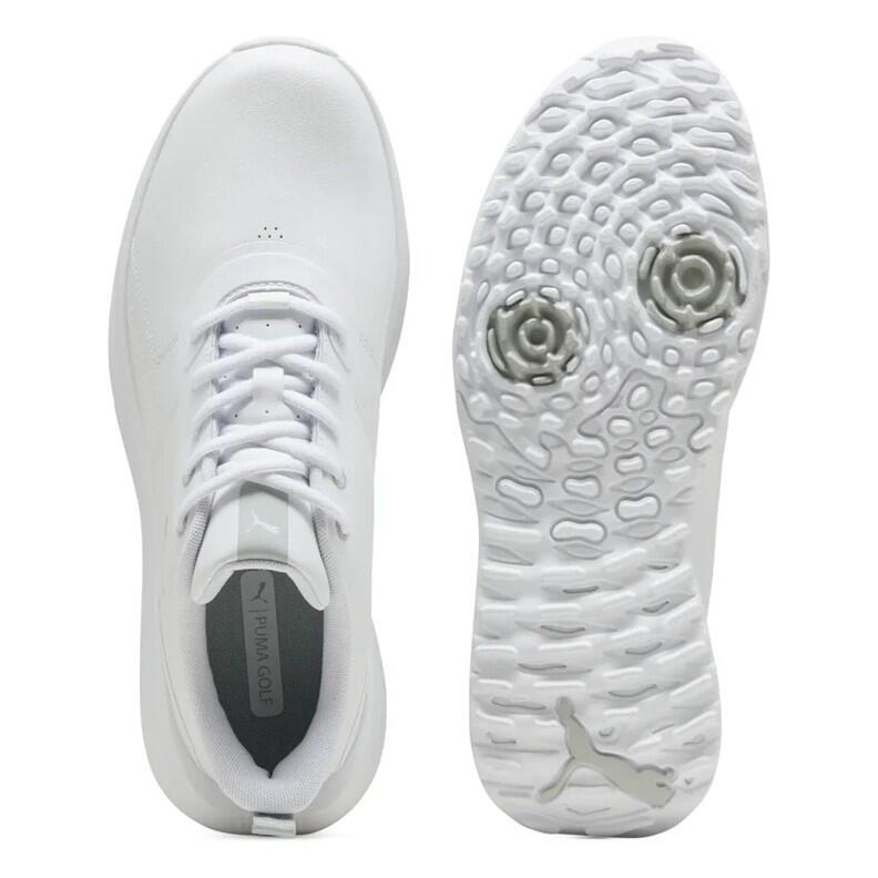 Sapatos de golfe Puma Fusion Grip 6 Evo brancos para homem 3/5