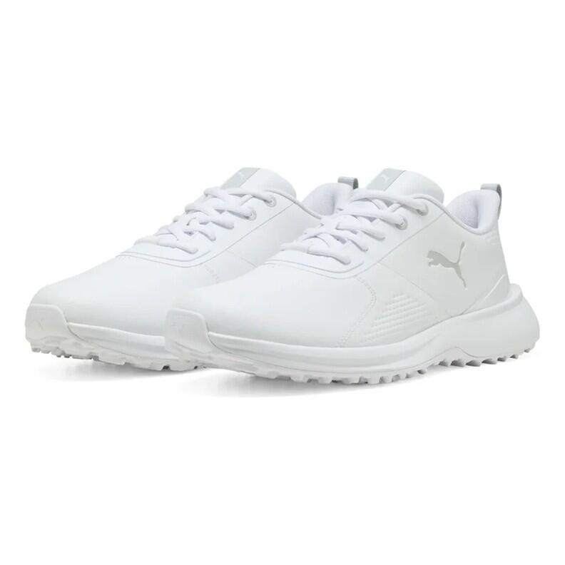 Sapatos de golfe Puma Fusion Grip 6 Evo brancos para homem 4/5