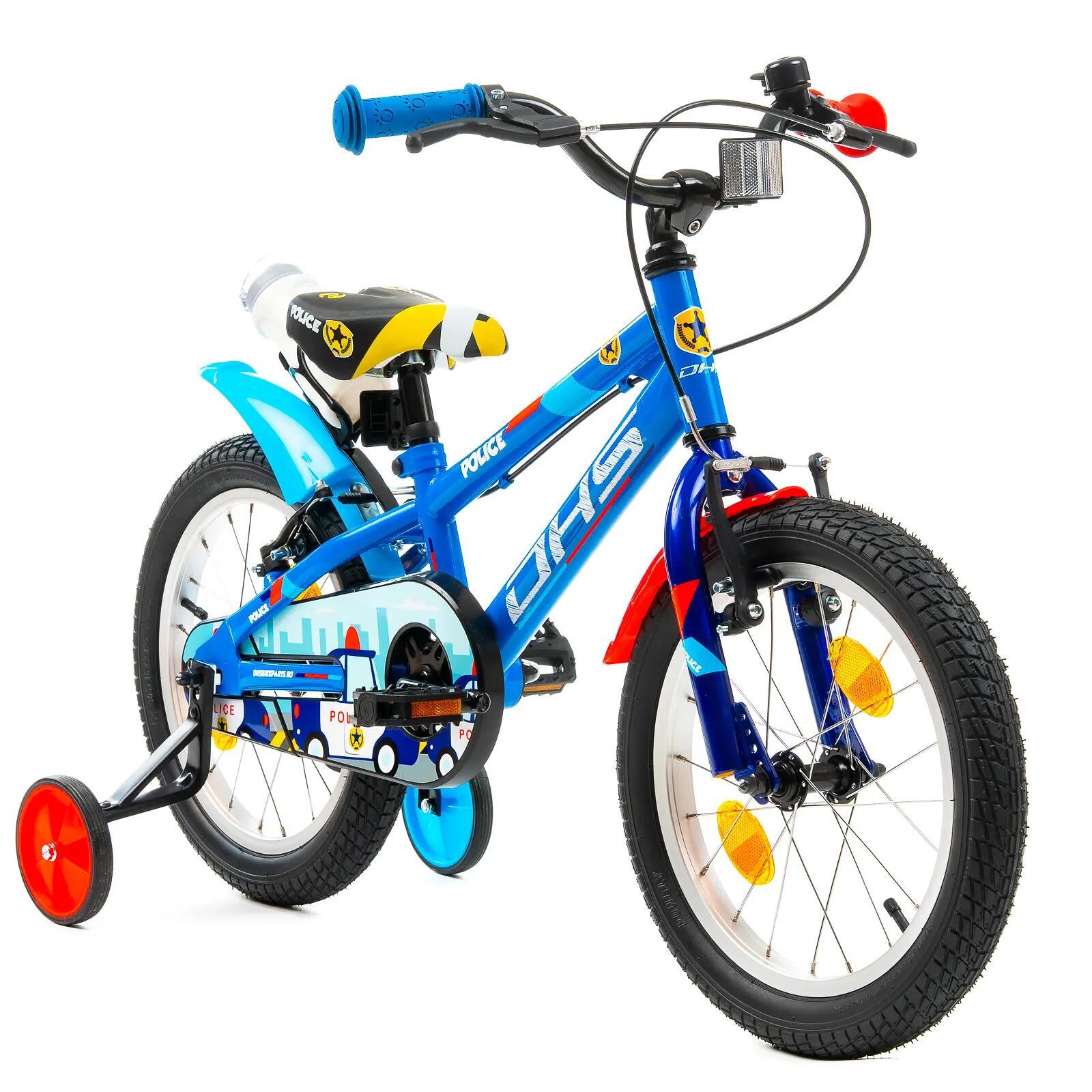 DHS Police kinderfiets - 16 inch, blauw 2/7