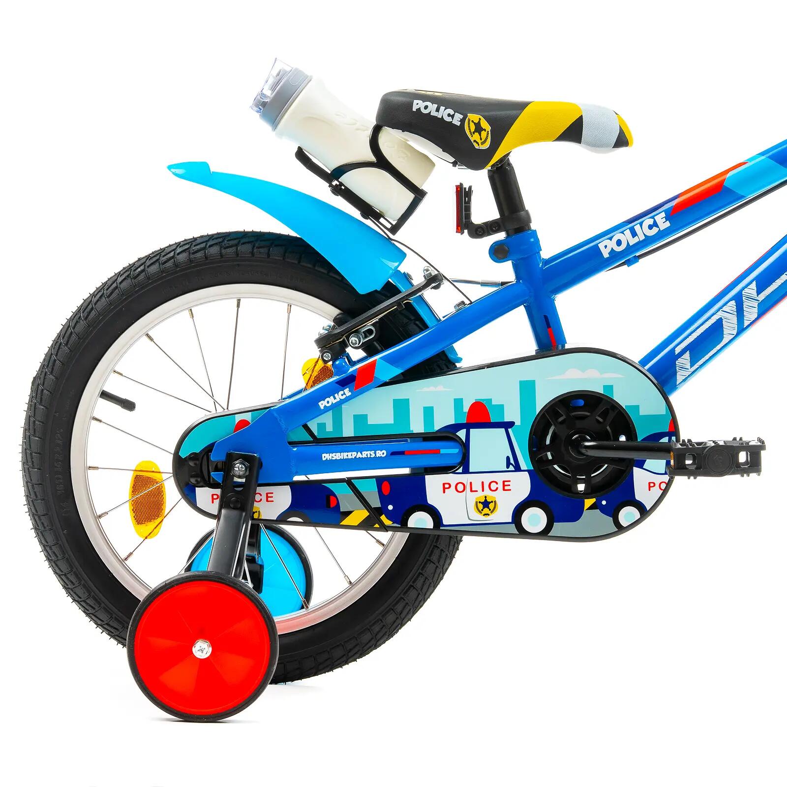 DHS Police kinderfiets - 16 inch, blauw 4/7