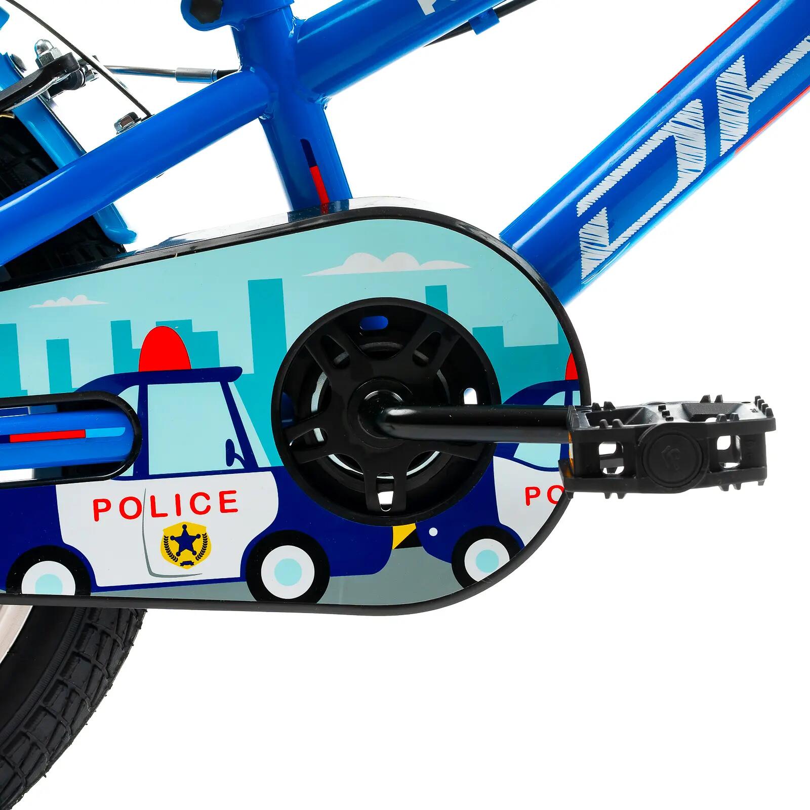 DHS Police kinderfiets - 16 inch, blauw 6/7