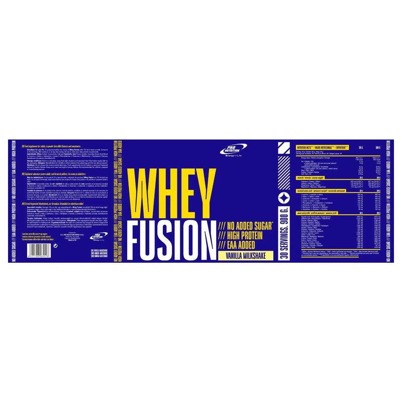 Whey Fusion, Vanilla Milkshake, 900g