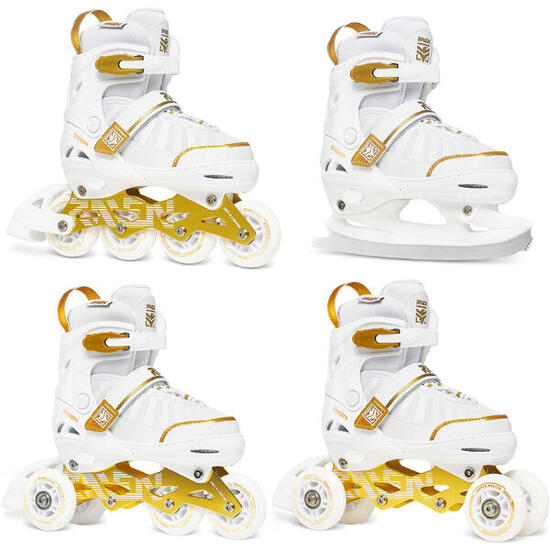 Patines en línea patines de ruedas patines artísticos ajustables 4 en 1 Oxen