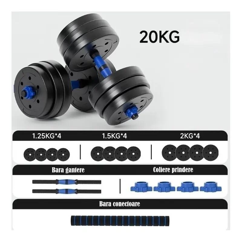 Set gantere reglabile FitTronic 20 kg, BG20 2/6