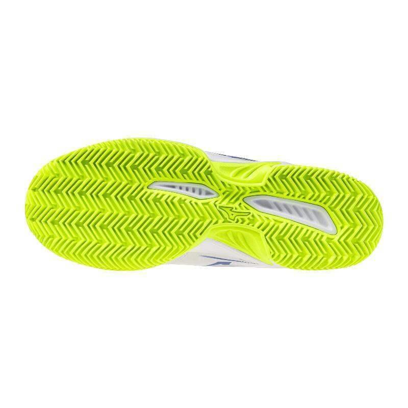 Mizuno Break Shot 5 Clay Court Blanc/bleu/jaune Fluo Unisexe 61gc2525 5/7