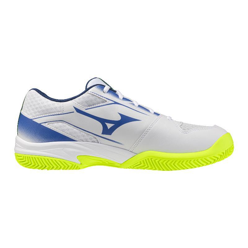 Mizuno Break Shot 5 Clay Court Blanc/bleu/jaune Fluo Unisexe 61gc2525 4/7