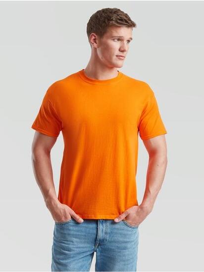 T-shirt Fruit of the Loom Original pour adulte orange fluo