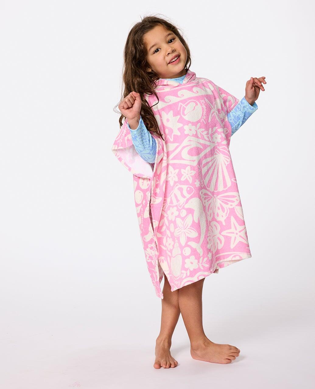 Poncho Surf Mixed Snap Fille - Pink 3/4