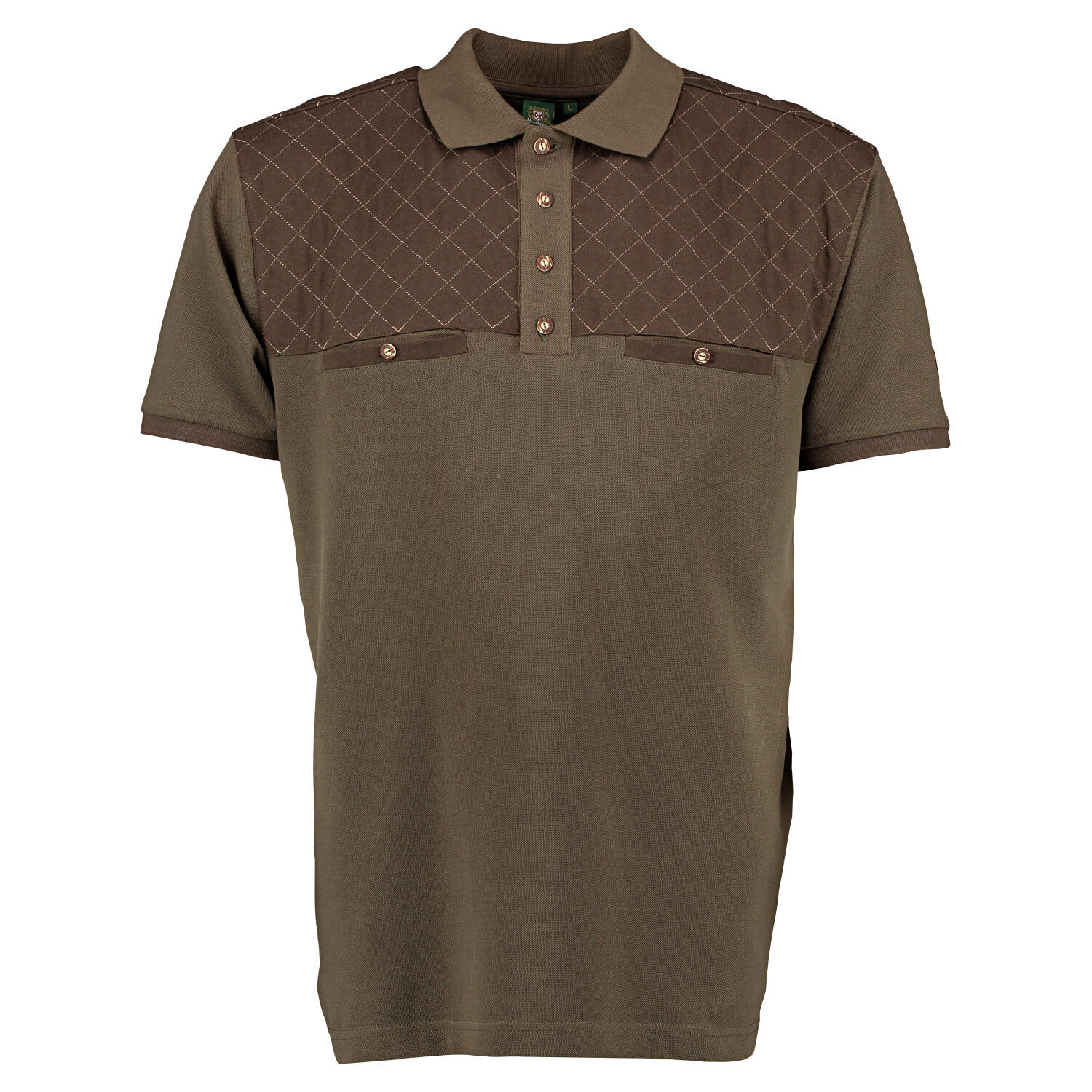 OS Trachten Nefuve Poloshirt 1/2 Arm Herren (Oliv) Größe M 1/2