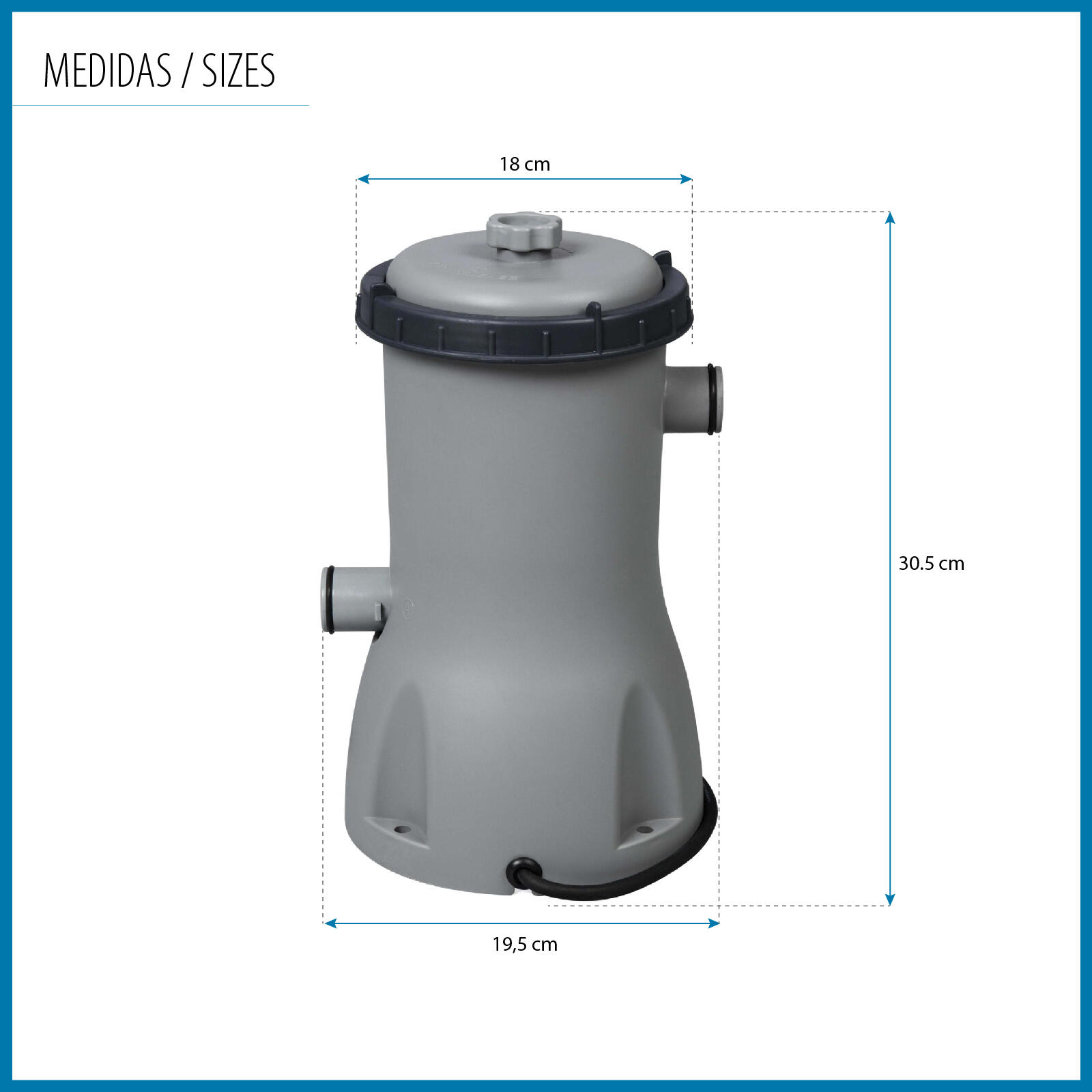 Depuradora de Filtro de Cartucho para Piscinas Desmontables Bestway de 3.028 lit 4/5
