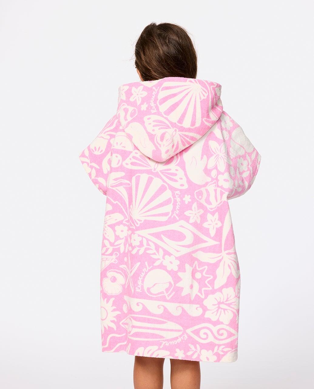 Poncho Surf Mixed Snap Fille - Pink 2/4