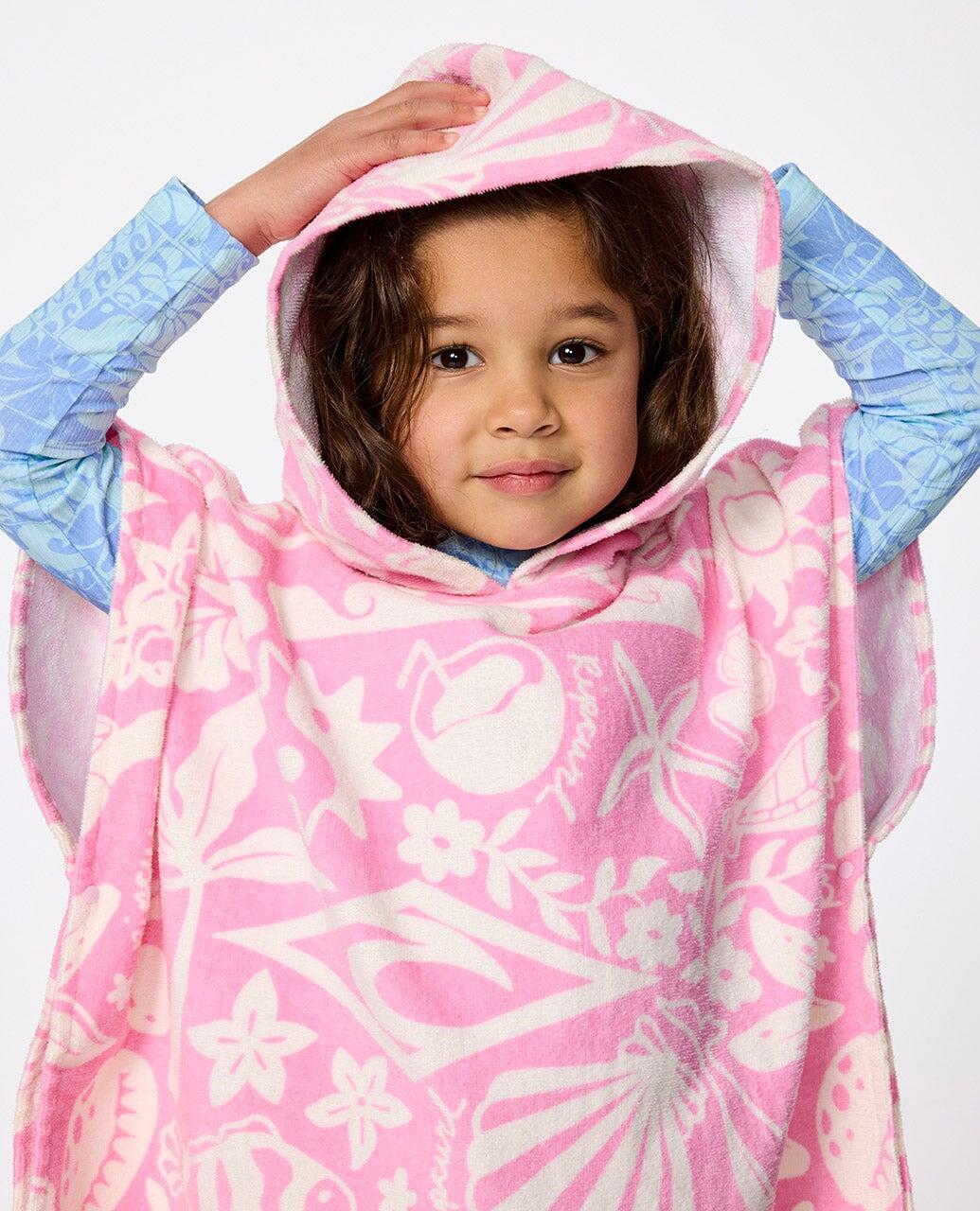 Poncho Surf Mixed Snap Fille - Pink 4/4