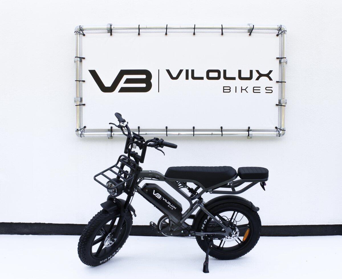 Fatbike V20 PRO met achterzit & voorrek - DARK GREY - Rijklaar geleverd 3/7