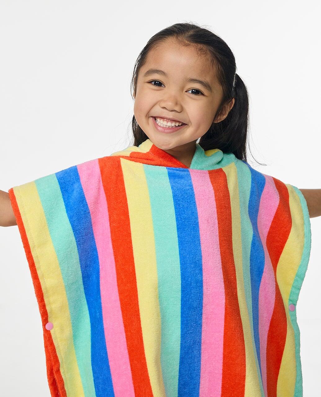 Poncho Surf Mixed Snap Fille - Multico 4/4