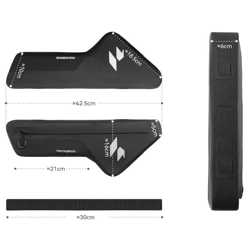 Torba rowerowa na ramę długa Rockbros RideMate AS-152 1,9L 6/7