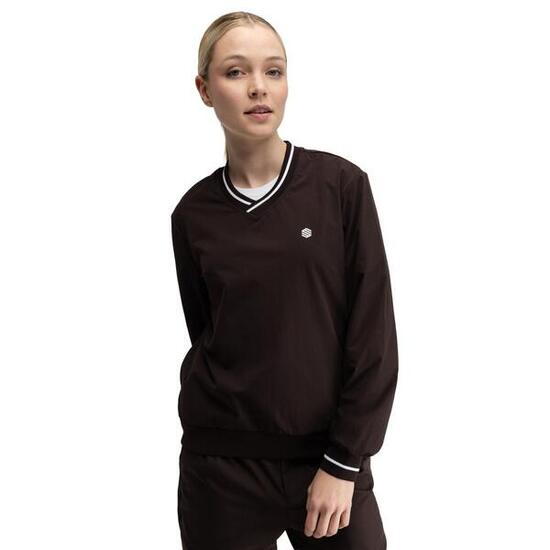 Pull de golf coupe-vent femme Stinger-W Dark Brown Marron