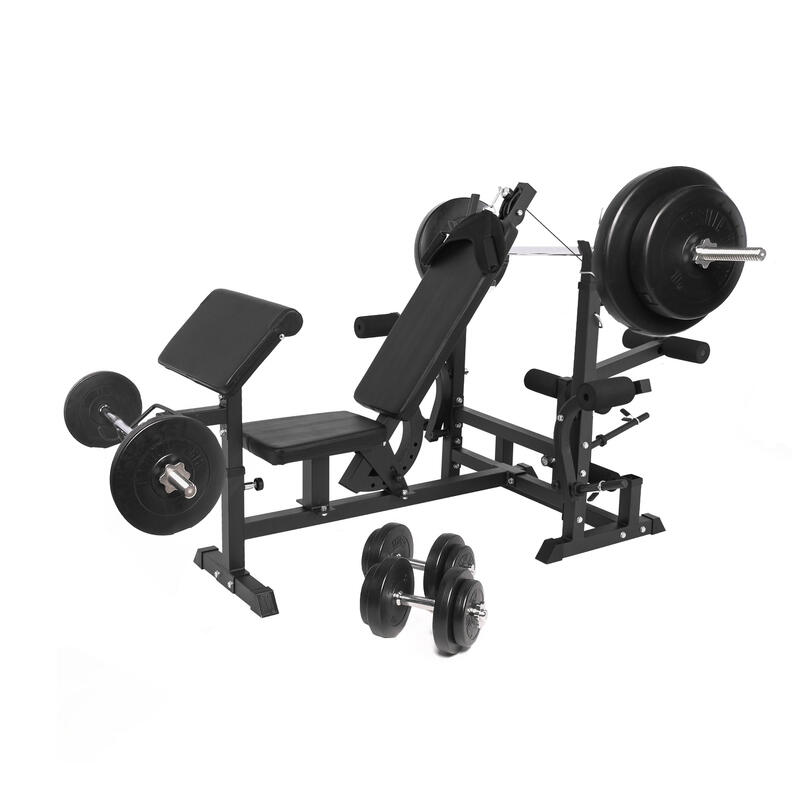 investering Interactie Gooi GORILLA SPORTS Gorilla Sports Universele Halterbank Zwart + 100 kg Halterset - Kunststof | Decathlon investering Interactie Gooi GORILLA SPORTS Gorilla Sports Universele Halterbank Zwart + 100 kg Halterset - Kunststof | Decathlon