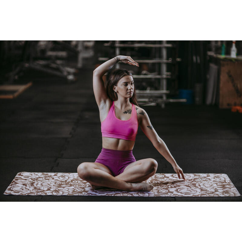 Tapis de yoga en caoutchouc avec revêtement antidérapant