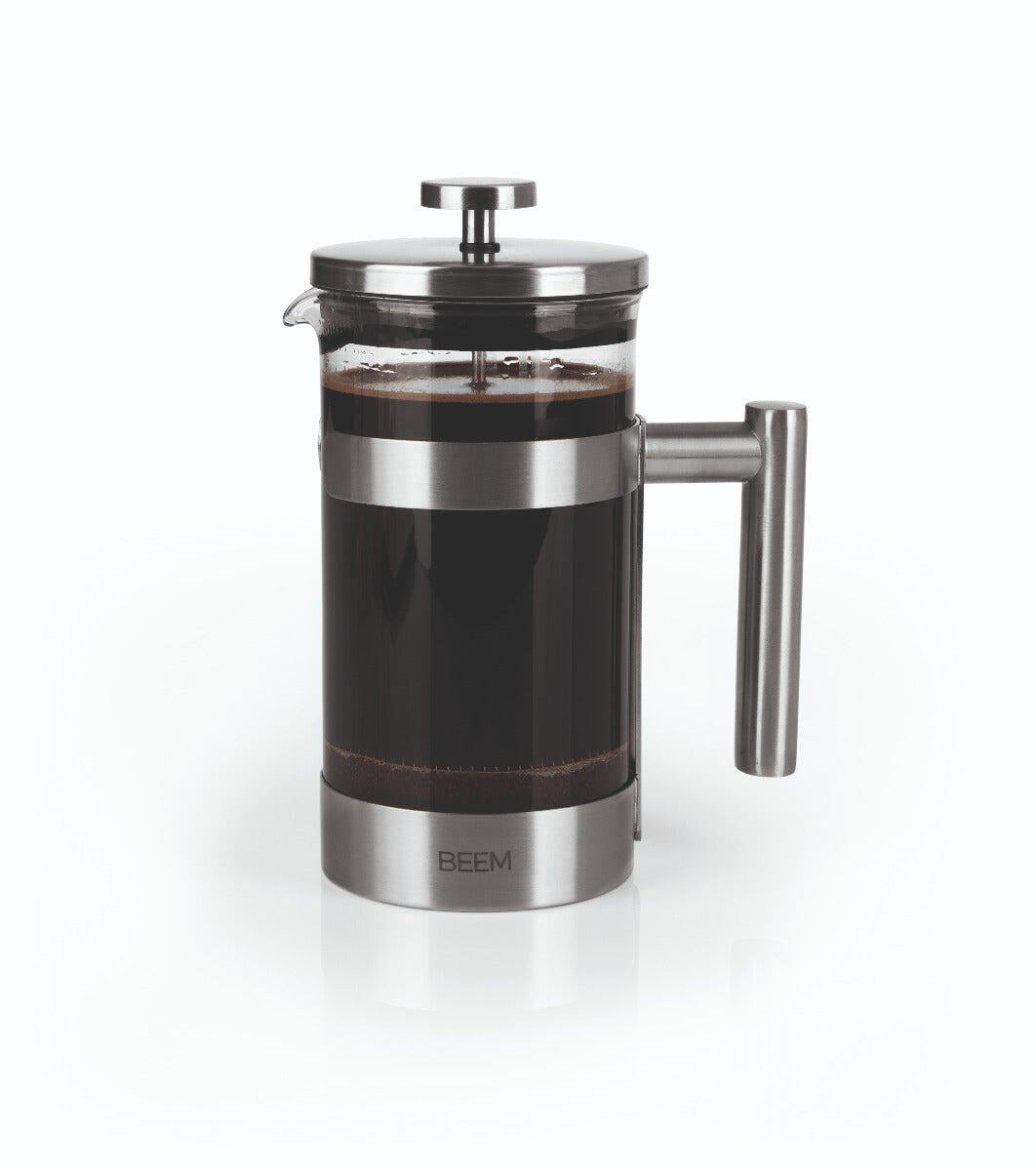 Beem French Press Cafetière 1 L - Vetro borosilicato e Acciaio Inox 4/5