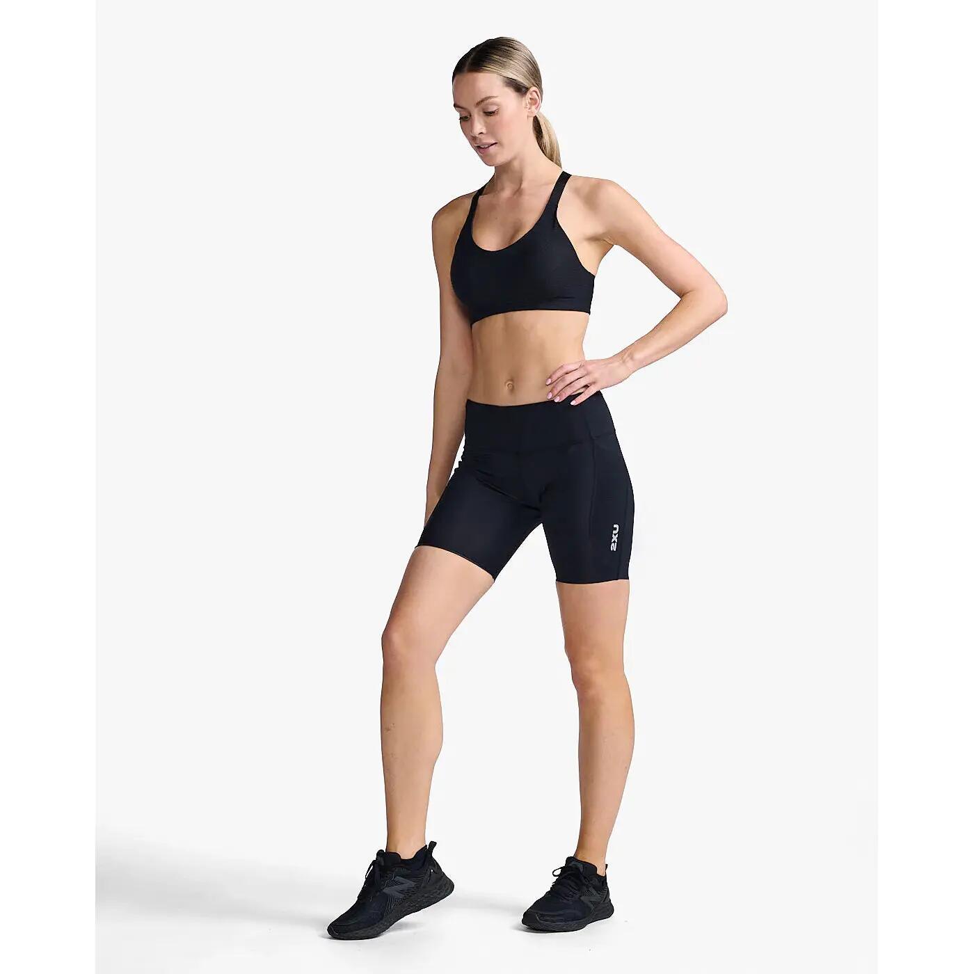 Cuissard de compression mi-haute femme 2XU Aero 6 inch 2/3