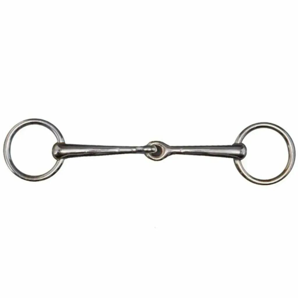 Single broken snaffle bit with fine mouthpiece Tattini