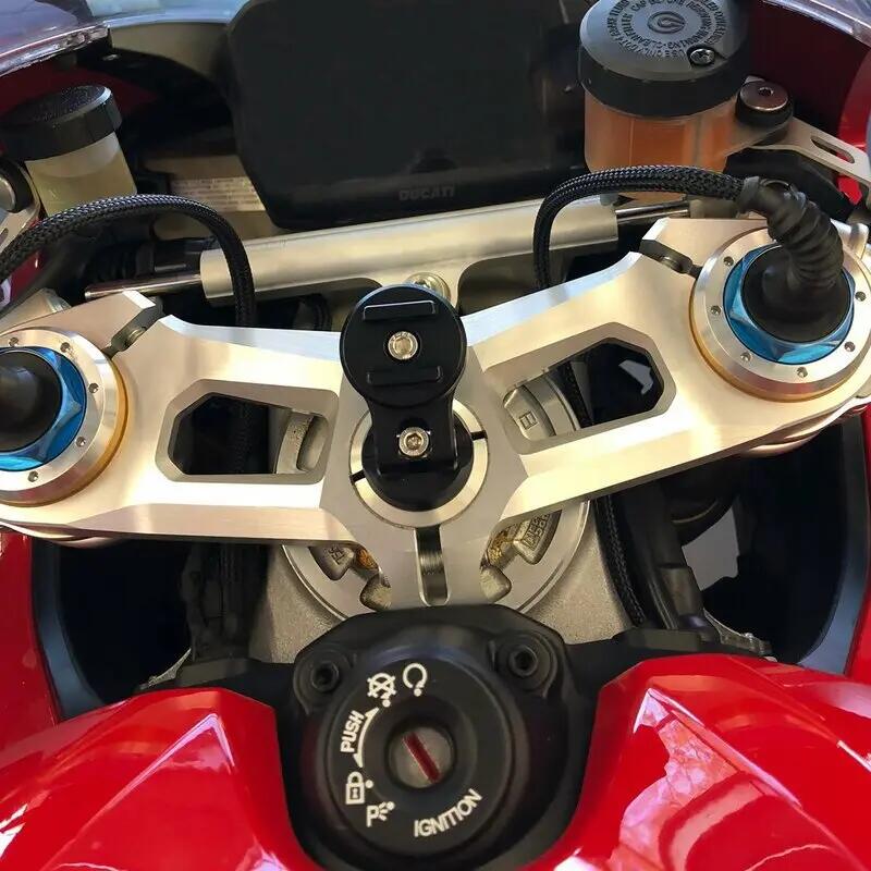Motorrad-Smartphone-Halterung an der Lenksäule SP Connect 2/4