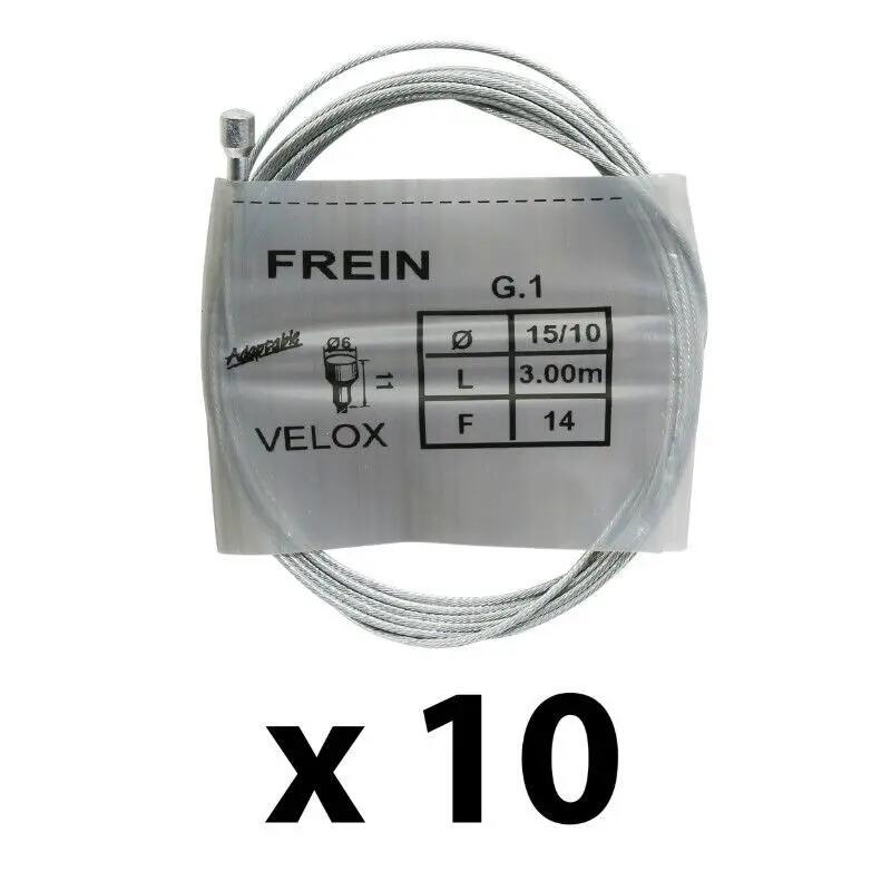 Box of 10 brake cables for road-city bikes Velox 3.00 m