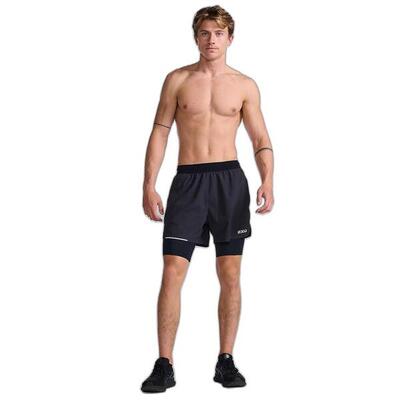 2-in-1 5-inch short broek 2xu aero
