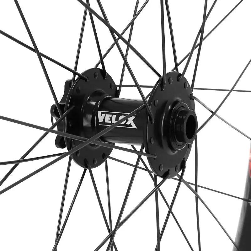 Roue de vélo VTT disc avant moyeu roulement disc 6 trous (compatible tubeless et 3/4