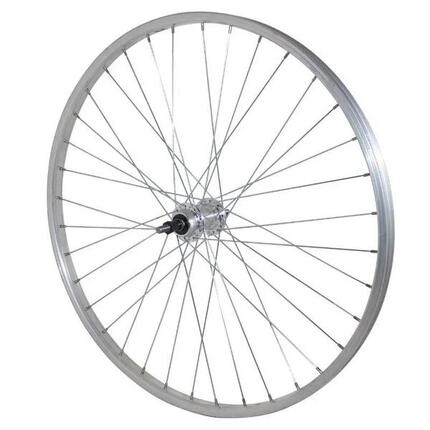 Roue de vélo VTT arrière aluminium moyeu aluminium axe plein Velox 7-6V.