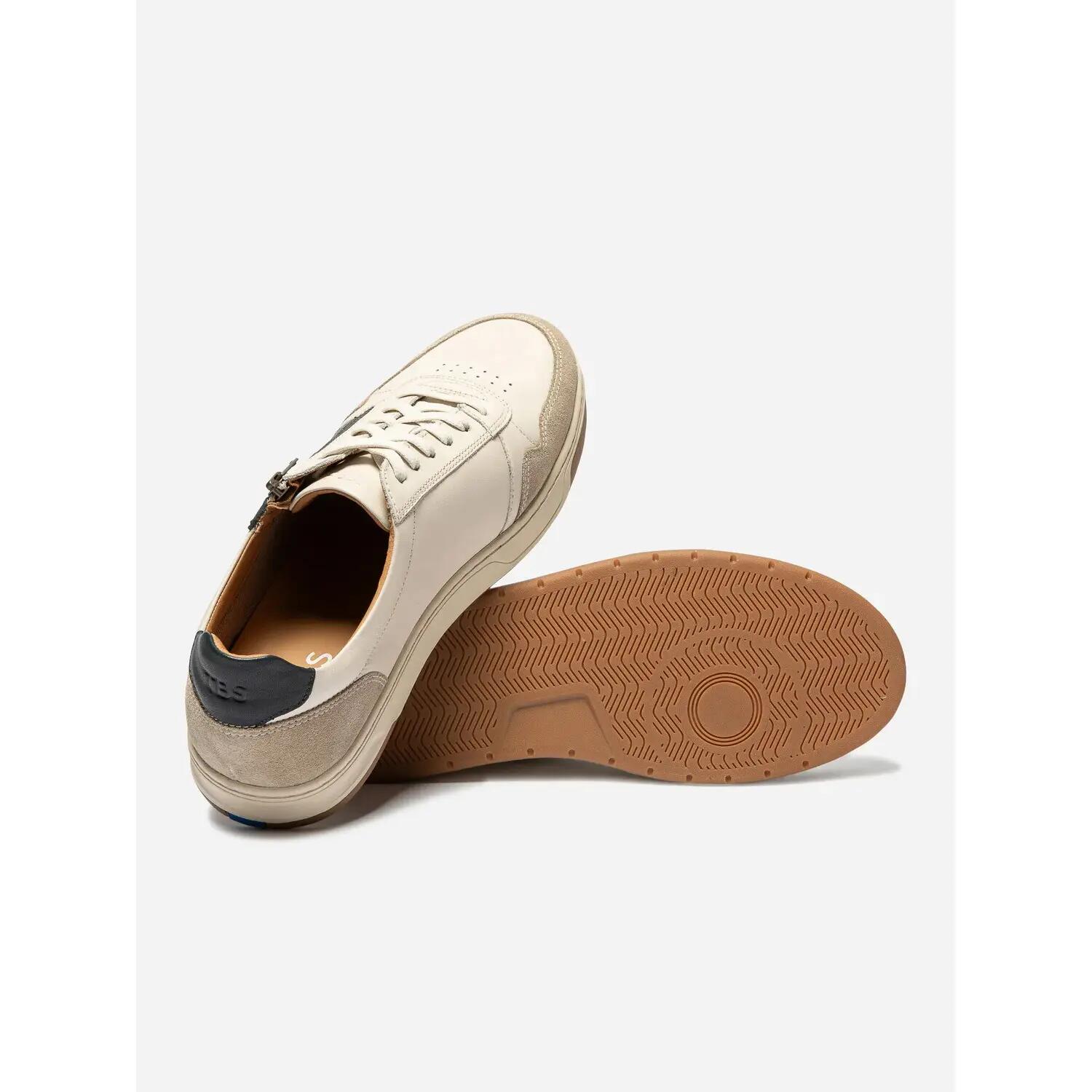Baskets zippées homme THEOZIP Crème / Marine 5/5